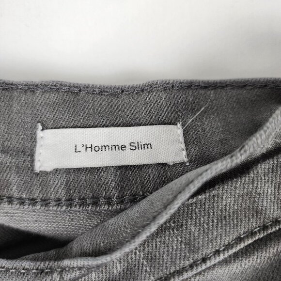 Frame Jeans Mens 34 Gray L'Homme Slim Straight Fit Denim (34x32) - Picture 6 of 10